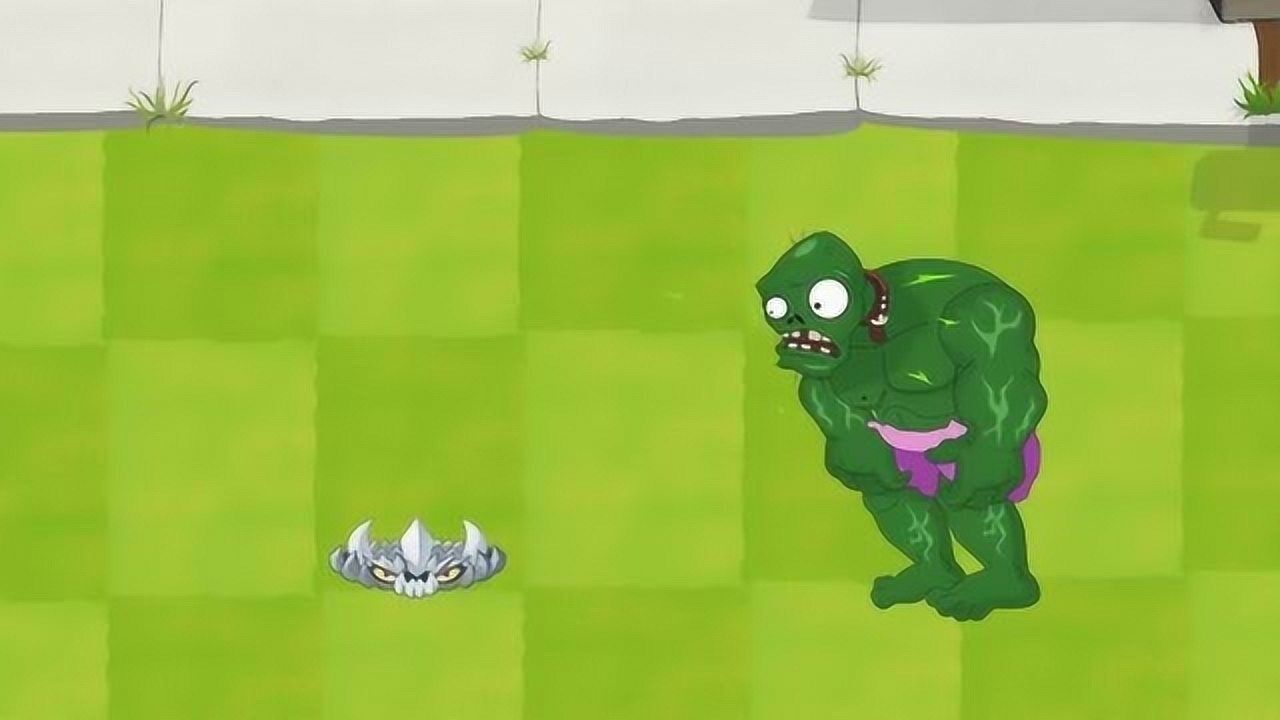 植物大战僵尸:绿巨人僵尸居然不怕钢地刺