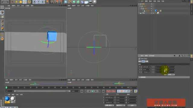 C4D建模视频教程c4d影视包装C4D11案例A1轴中心移动动画