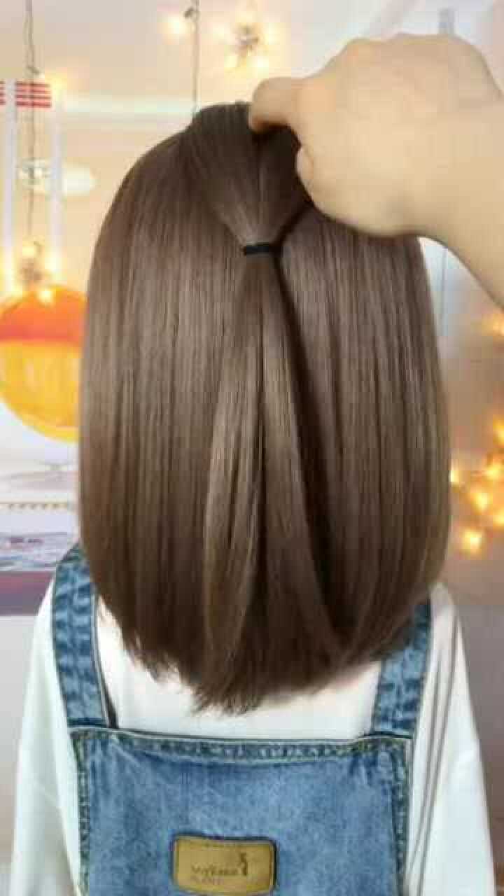 教会你扎简单扎丸子头,短发女生更合适,看起来有个性