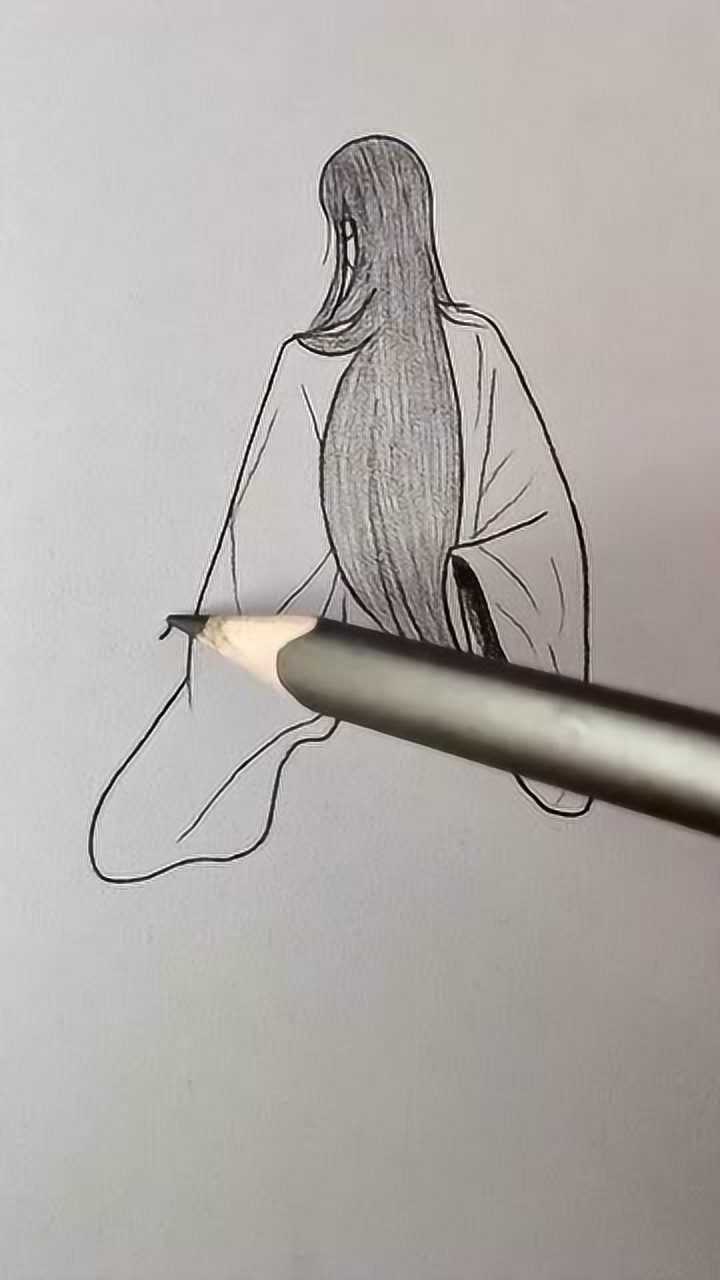 画古代剑客的背影超帅