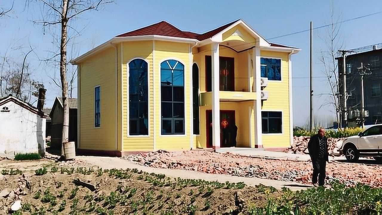 90后妹子想在农村建房,看到一栋黄色别墅,眼前一亮,屋内更好看