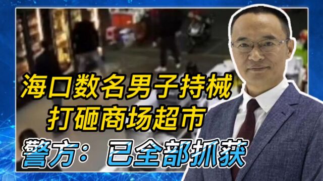 海口数名男子打砸商场超市警方:已全部抓获