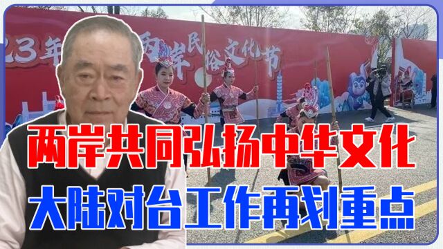 两岸共同弘扬中华文化,大陆对台工作再划重点,不给民进党钻空子