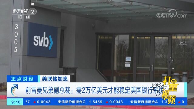 前雷曼兄弟副总裁:需2万亿美元才能稳定美国银行系统