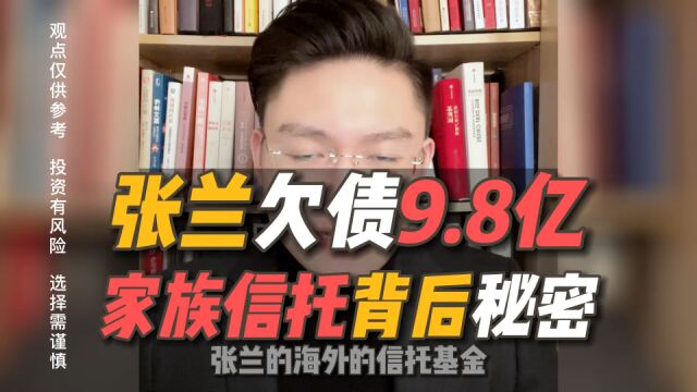 张兰欠债9.8亿,海外家族信托被击穿