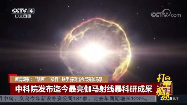 中国的“慧眼”卫星和“极目”空间望远镜联手探测迄今最亮伽马暴