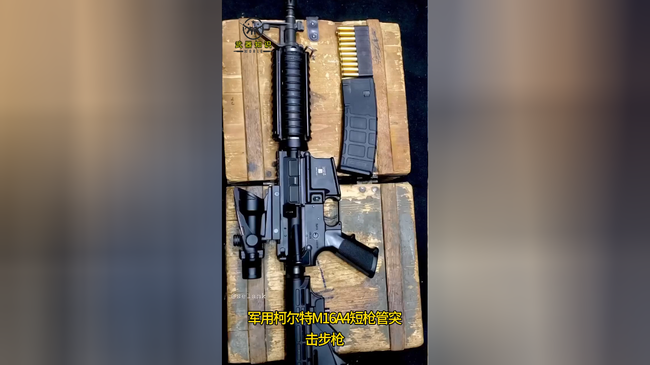 基于经典ar15设计 柯尔特m16a4短枪管步枪 美国军队制式武器