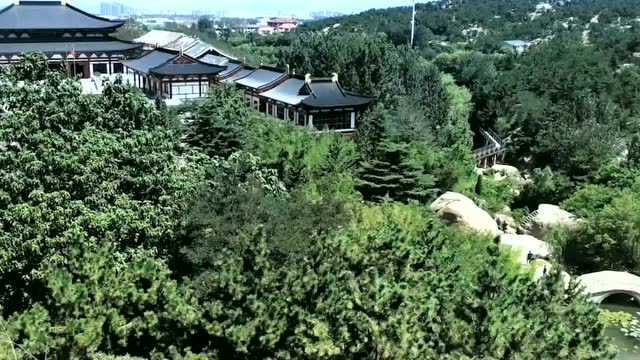 青岛大珠山的石门寺,风景优美,适合现在这个季节去游览