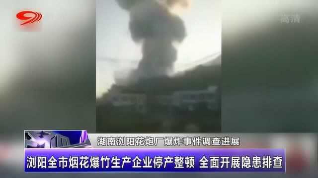 浏阳全市烟花爆竹生产企业全部停产整顿 政府将全面开展隐患排查!