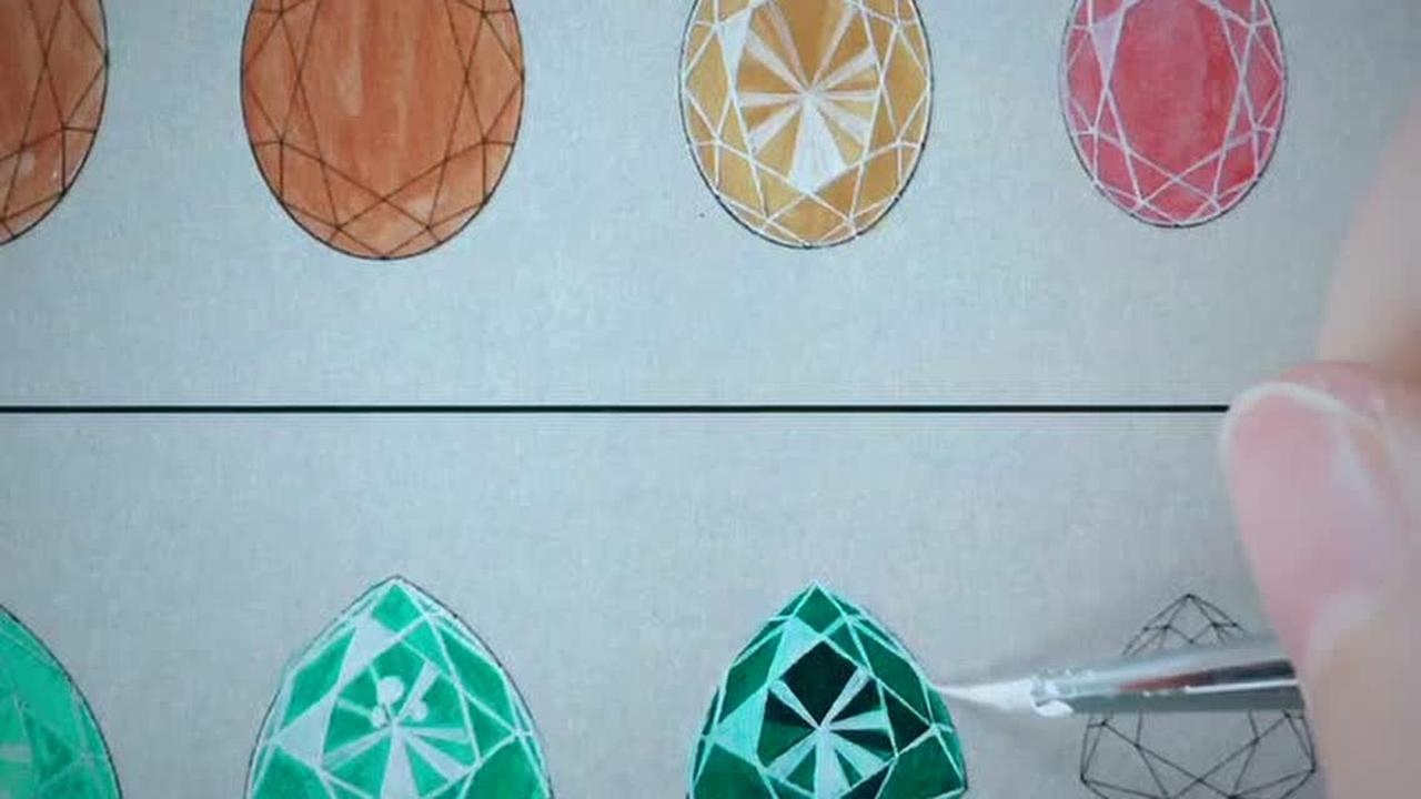 三角形刻面宝石的表现技法