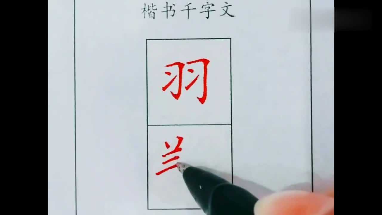 硬笔书法欣赏:"羽"这样写好看还有特点,你感觉怎么样?