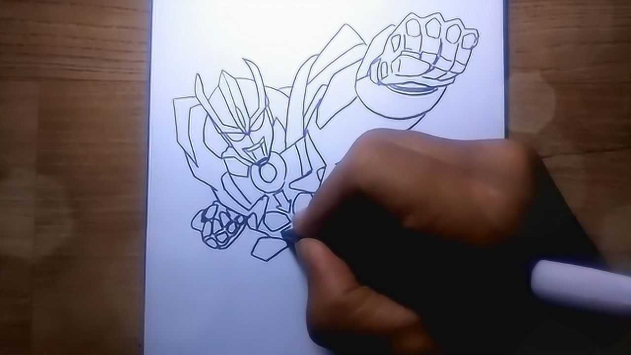 画一个最新形态的欧布奥特曼步骤很简单你看几遍能学会