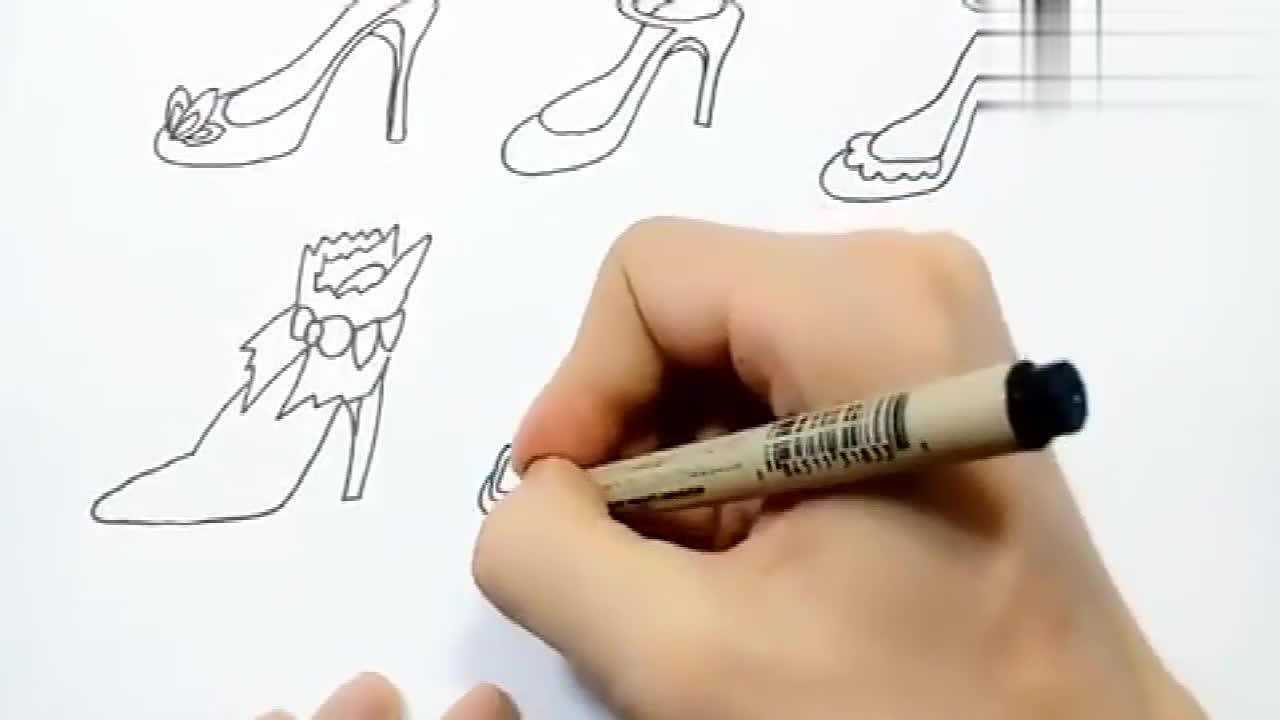 小朋友最喜欢的叶罗丽高跟鞋简笔画,画法简单一点也不难_腾讯视频