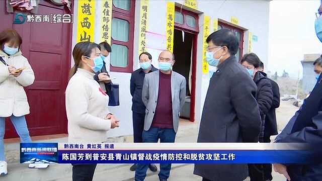 陈国芳到普安县青山镇督战疫情防控和脱贫攻坚工作