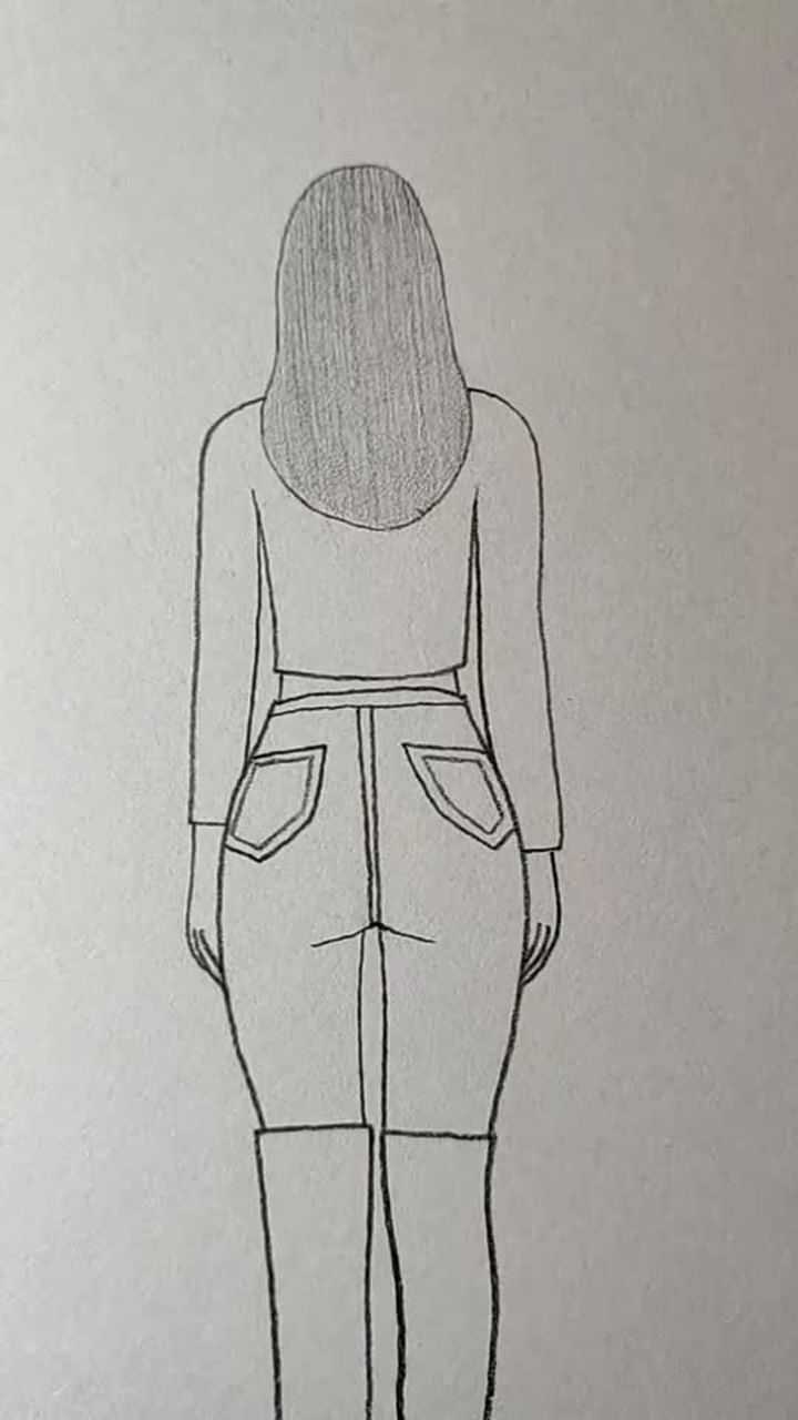 简笔画画身材不错的女子