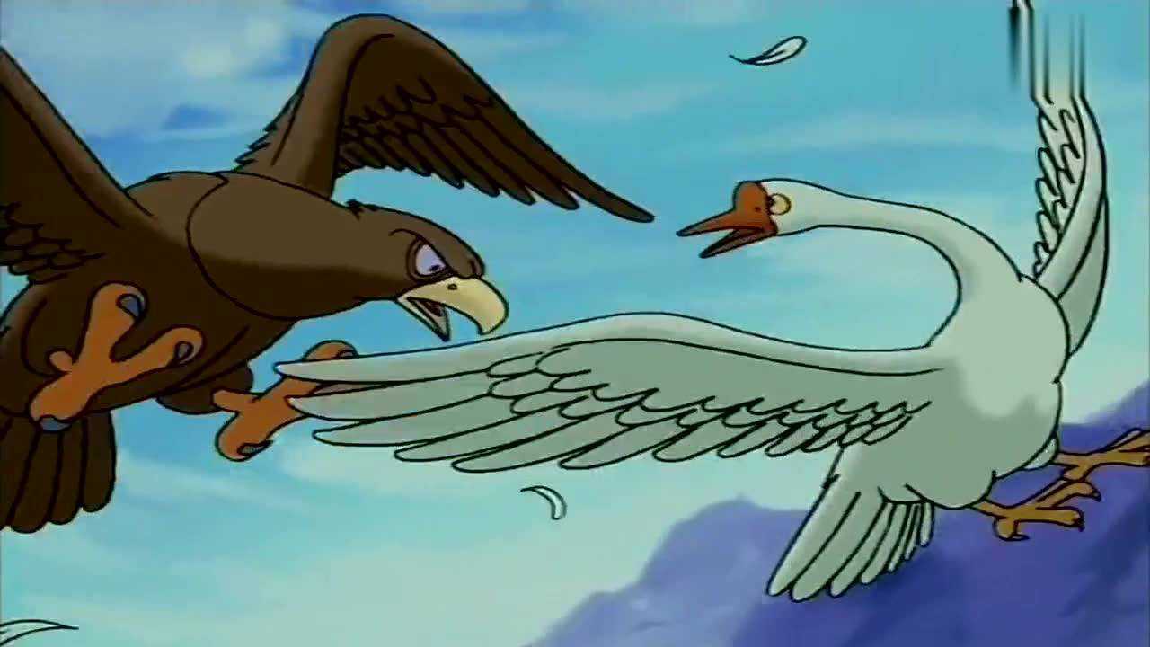 动漫西游:孙悟空牛魔王大斗法,孙悟空变成老鹰,追着牛魔王不放!