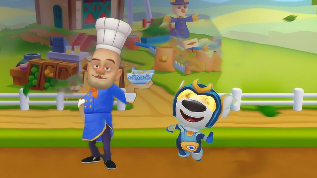 汤姆猫英雄跑酷游戏新装英雄飓风汉克狗vs熊出没厨师光头强