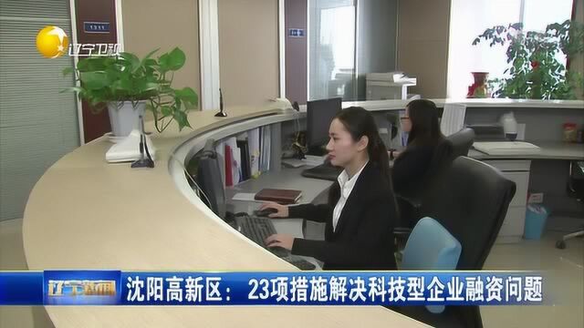 沈阳高新区:23项措施解决科技型企业融资问题