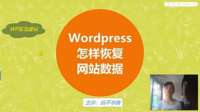 WP菜鸟建站09:在wordpress后台,如何导入备份的数据?