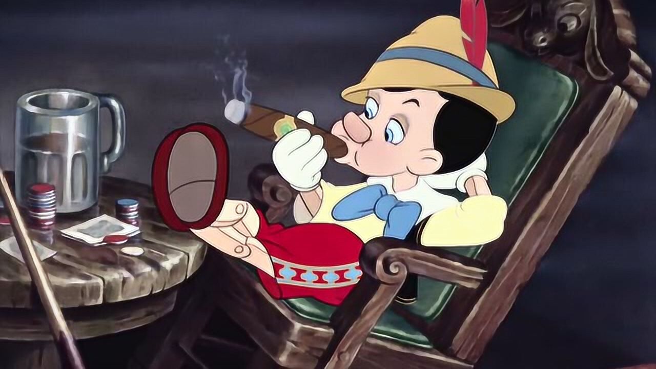 木偶奇遇记:匹诺曹学来福抽雪茄被呛住了