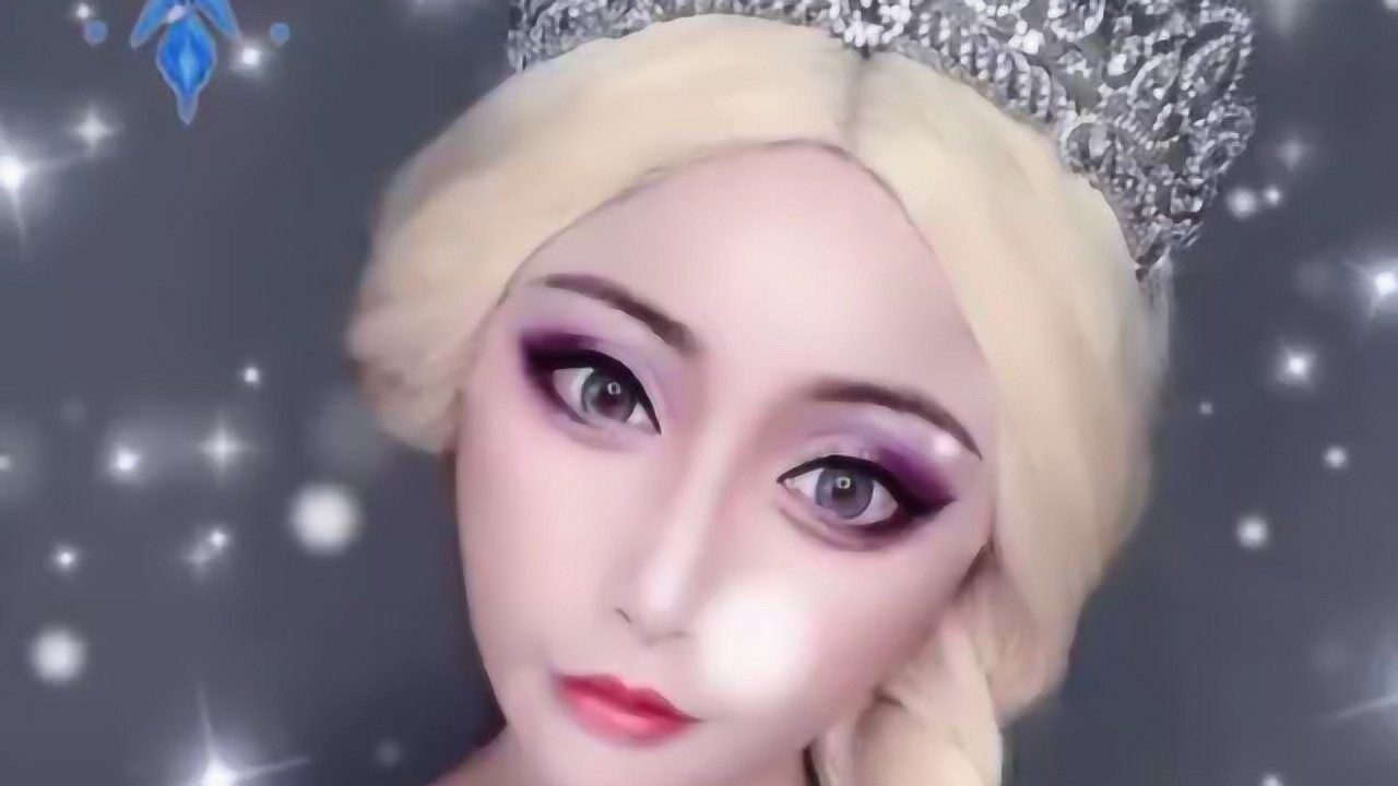 艾莎公主的真人版本简直不要太像啊这仿妆我彻底爱了