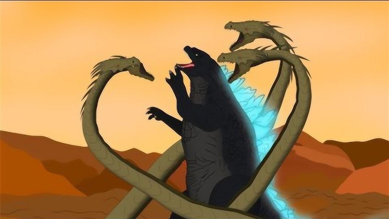 哥斯拉被三头龙吸光能量,为此觉醒暴走模式,开始吃辣条!