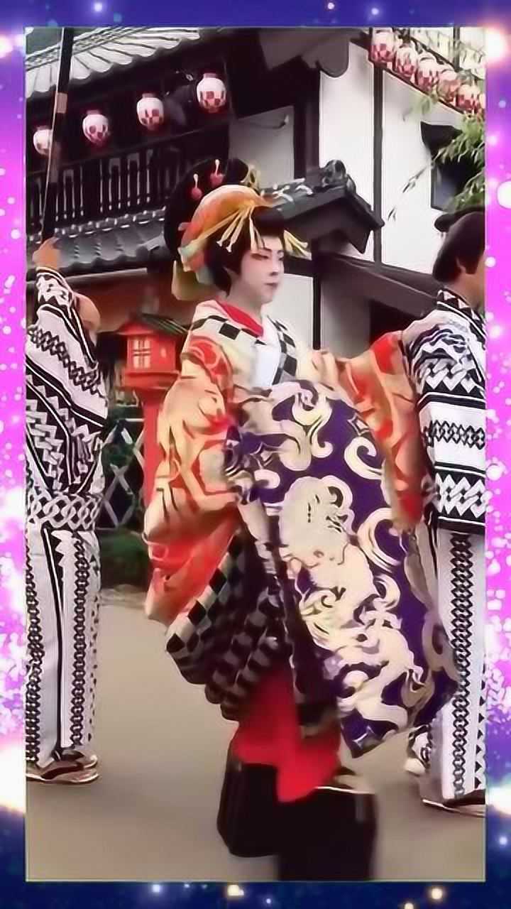 日本花魁出街走路各种扭捏走到终点看着都感觉累