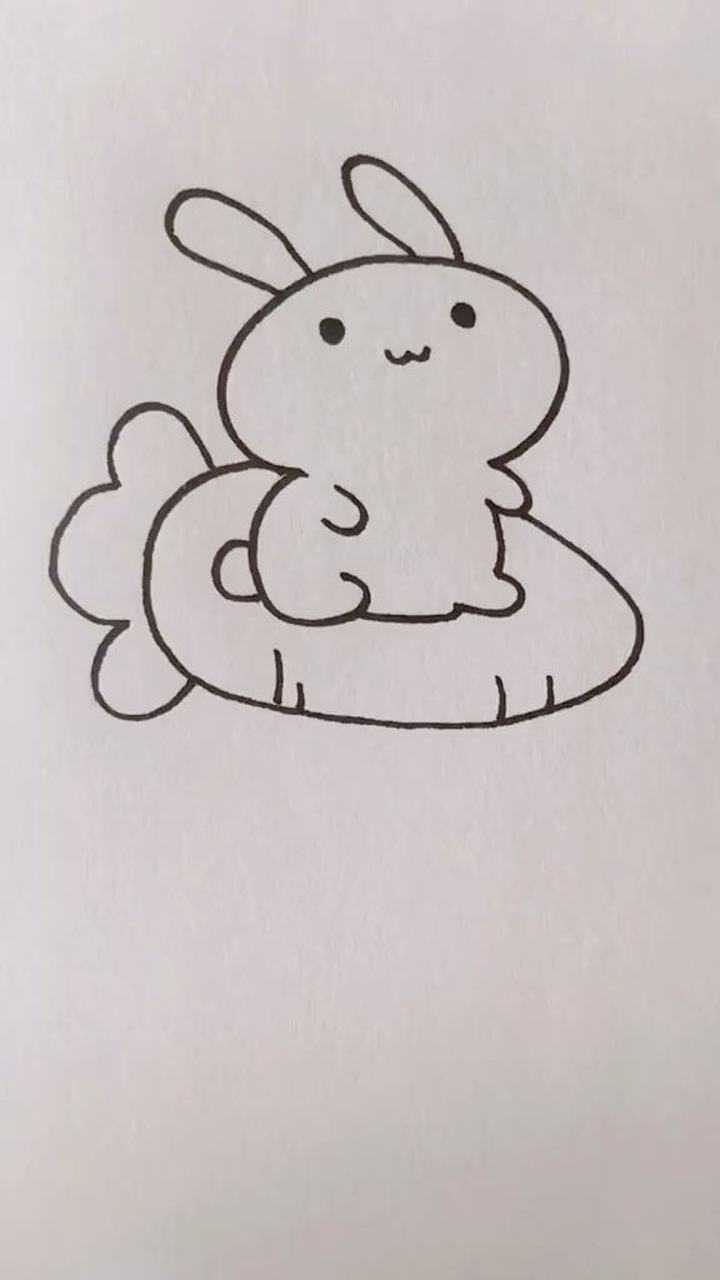 小白兔简笔画