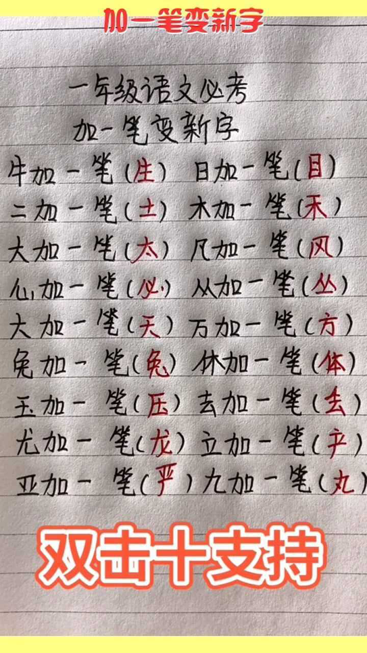 加一笔变新字,你知道吗?