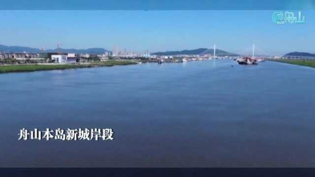 晴空下的“舟山蓝”,海天一色.