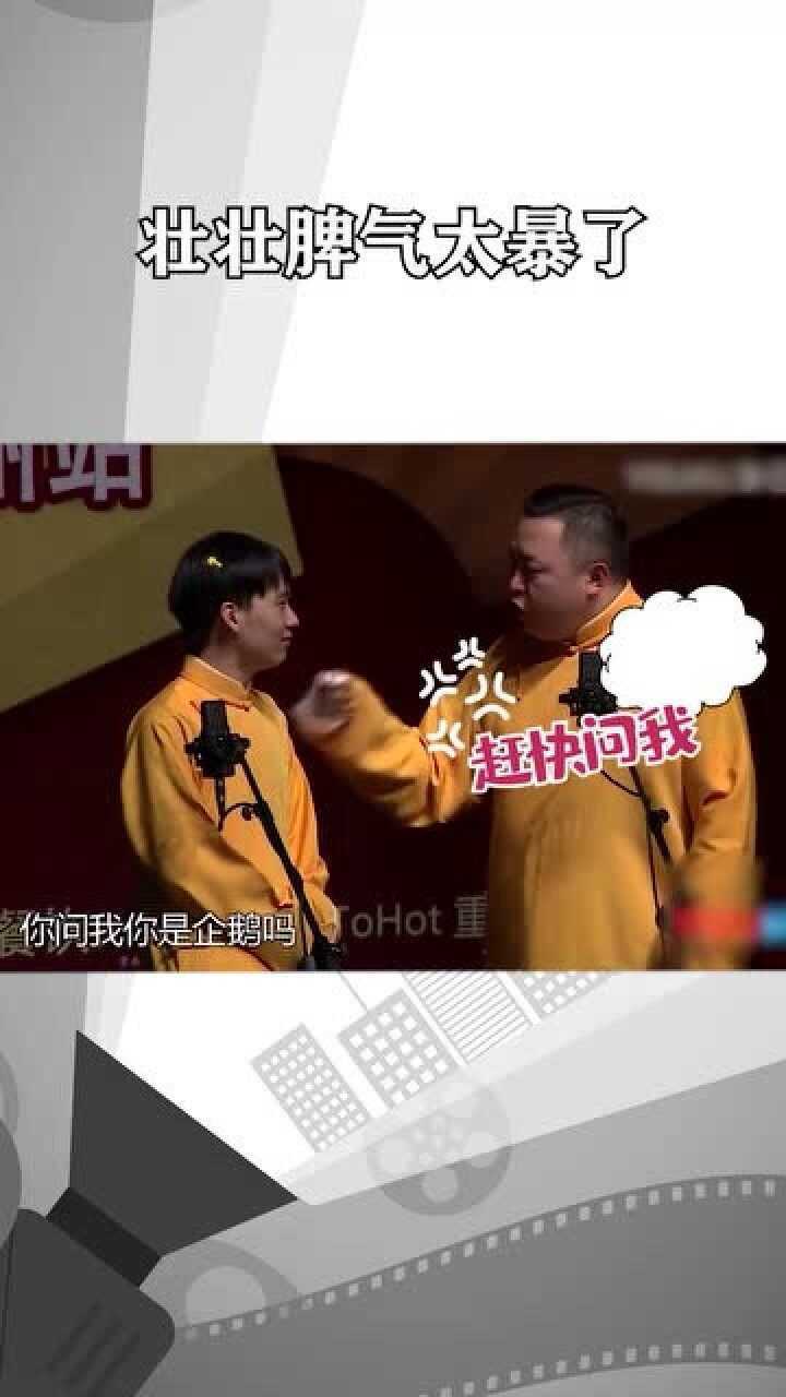 德云社郭麒麟和阎鹤祥互相套路看壮壮的爆脾气真是只可爱的企鹅