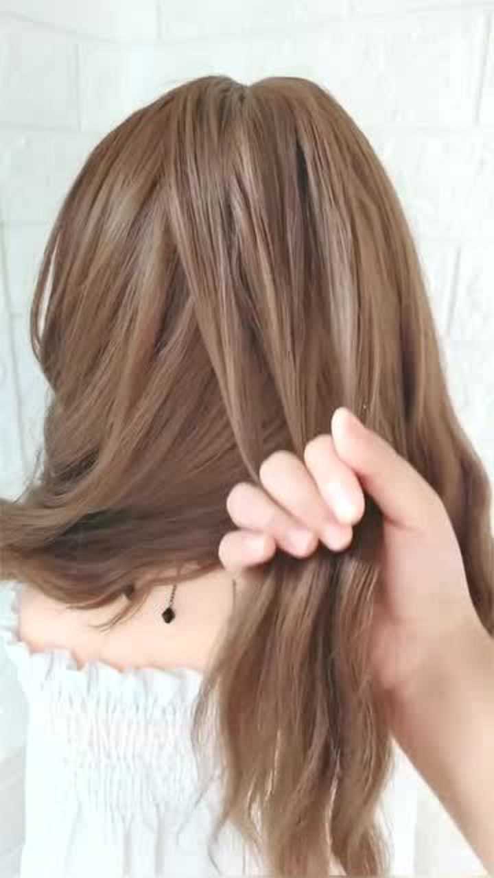 简单又好看的发型,长发这样扎,参加聚会显气质
