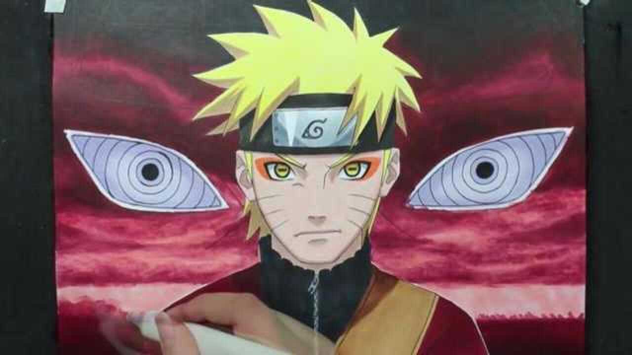 火影漫画大神是手绘仙人模式漩涡鸣人可惜还是被佩恩治了