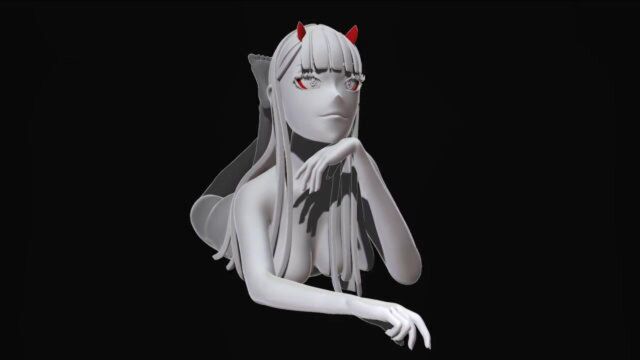 「3D建模」ZERO TWO模型制作过程,ZBrush加速雕刻