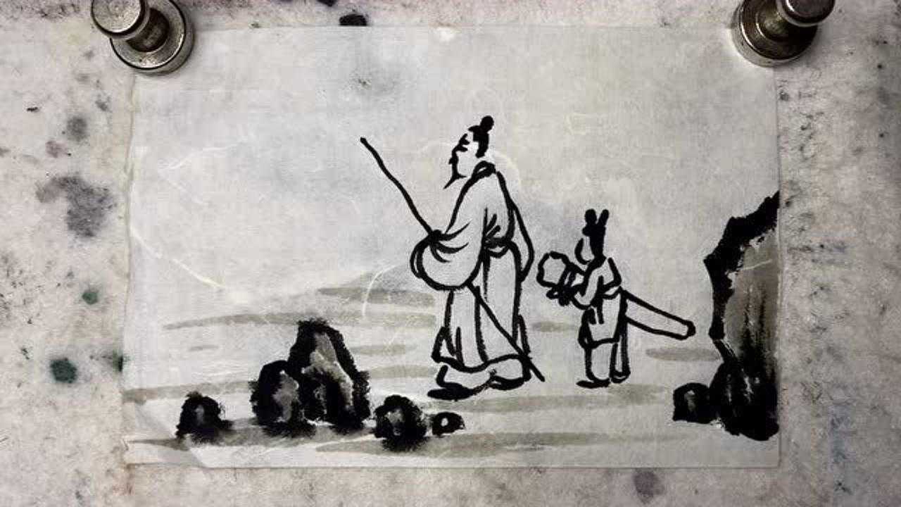 国画山水画中的点景人物画法