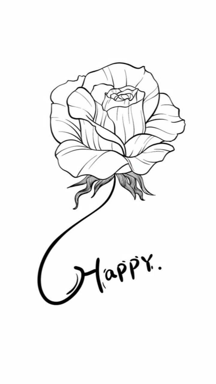 线条画一朵花花小白也可以画哦