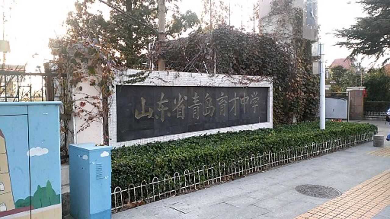青岛育才中学国内临海最近的初中学校操场就在海面上