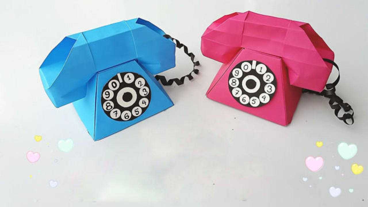 宝宝学折纸:手把手教你做折纸电话,小朋友必学的益智折纸大全!