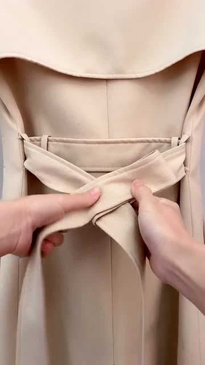 超美丽的大衣腰带蝴蝶结系法竟然如此简单你学会了吗