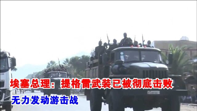 埃塞总理:提格雷武装已被彻底击败,无力发动游击战