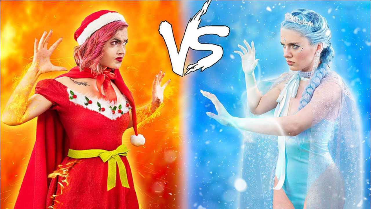 冰女孩vs火女孩谁才是最称职的圣诞小姐真人爆笑演绎