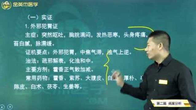 发热恶寒、头身疼痛等是外邪犯胃证症状表现,该如何治疗?常用方剂有哪些?