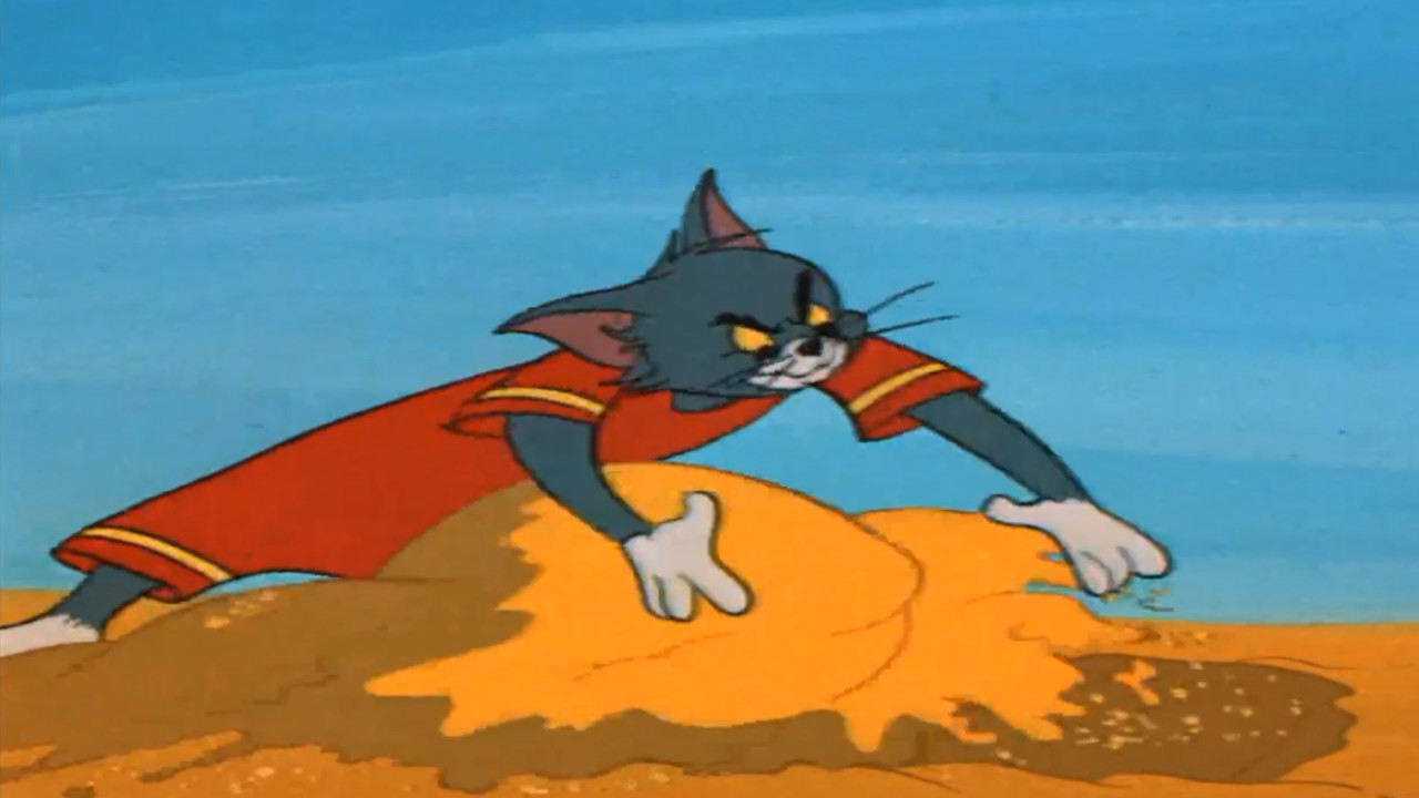 猫和老鼠:汤姆为了和美女共舞,不惜把肌肉猫活埋!