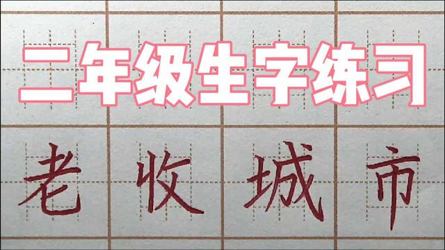 二年级练字:老收城市,老字可以这样写吗?硬笔书法写字楷书字帖