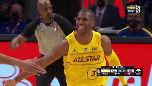 《NBA全明星》活久未见！库里保罗全明星互相送空接扣篮！气氛太好了