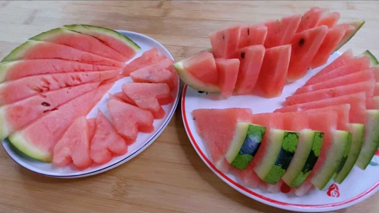 大师级西瓜的创意切法,1分钟教会你,超级简单,收藏