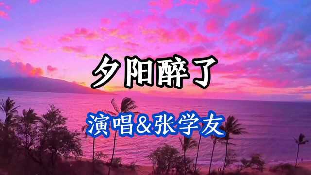 经典粤语老歌【夕阳醉了】张学友