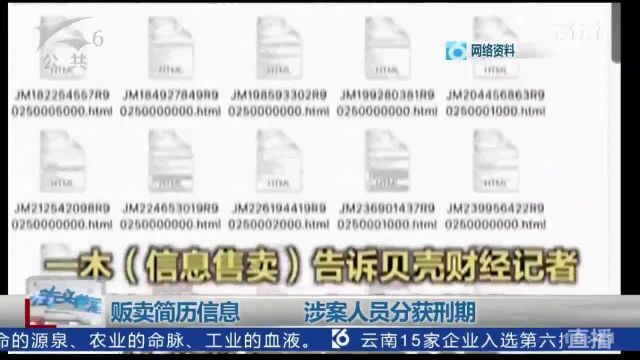 解气!智联招聘员工倒卖十万份共4个G简历信息 涉案人员分获刑期