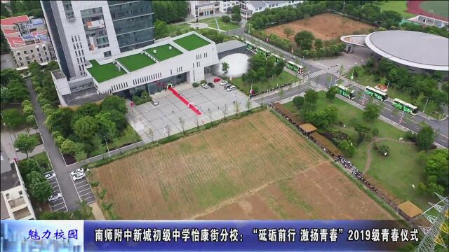 动态丨南师附中新城初级中学怡康街分校:“砥砺前行 激扬青春”2019级青春仪式