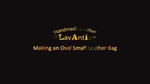 Making an oval small leather bag
